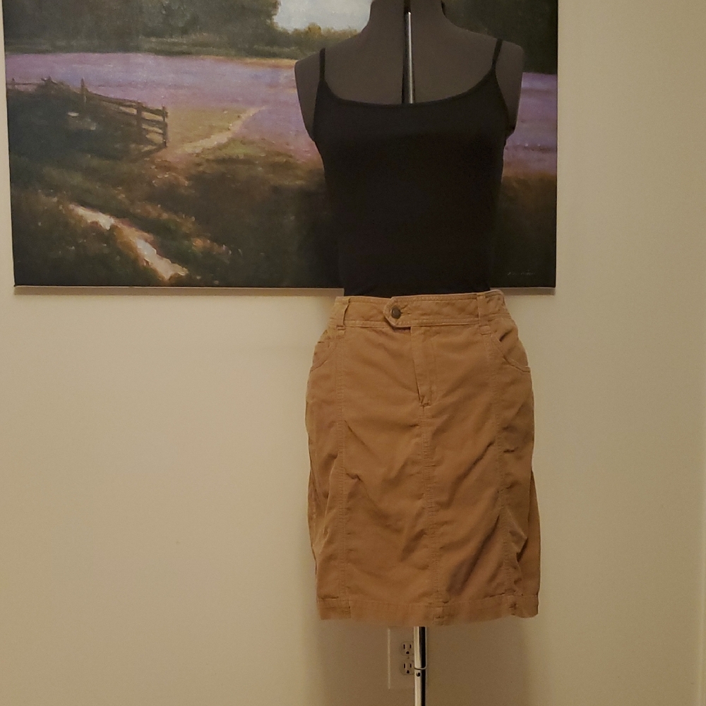 Faded Glory Tan Corduroy Skirt